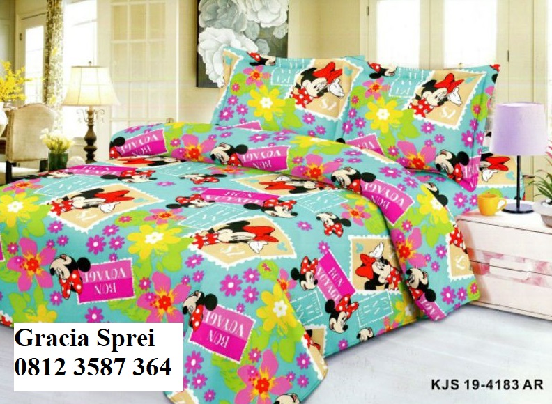 <p>Sprei Disperse Mickey Mouse dengan motif dan co